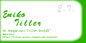 eniko tiller business card